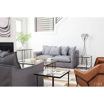 Modern Glass and Lucite Side End Tables