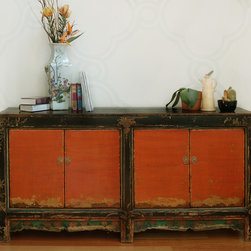 Hand Painted Tibetan Cabinet - Buffets And Sideboards