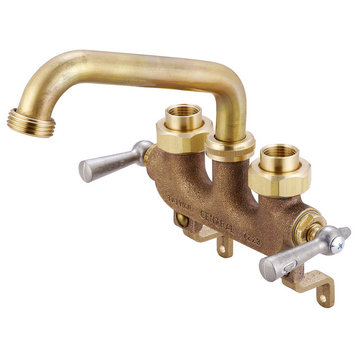 Central Brass Two Handle Wall Mounted Laundry Faucet