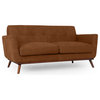 Kardiel Jackie Mid-Century Modern 67" Sofa, Full Grain Leather, Pecan