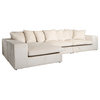 White Chenille Contemporary Sofa | OROA Alcazar