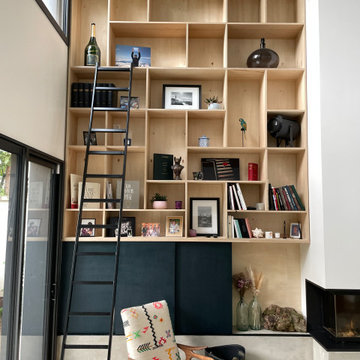 Second oeuvre et aménagement d'une maison bois contemporaine