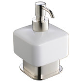 Essentials Wall-Mounted Soap Dispenser with Holder in Brushed Nickel  InfinityFinish