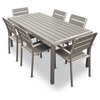 Outdoor Aluminum Resin 7-Piece Dining Table and Chairs Set