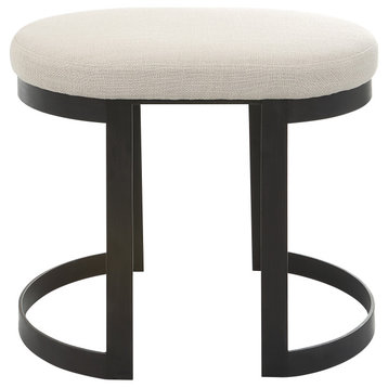 Uttermost Infinity Black Accent stool