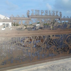 Custom Entry Gate for Caribbean Villa - Home Fencing And Gates