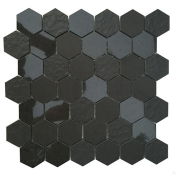Ancient Sky 12X12 Hexagon Porcelain Mosaic, 22 Sheets