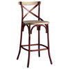 ACME Zaire Bar Chair, Antique Red 29"