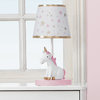 Bedtime Originals Rainbow Unicorn Lamp with Shade & Bulb - Pink, Gold, White