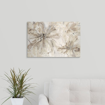 Milk and Honey Floral Wrapped Canvas Art Print, 24"x16"