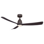Fanimation - Kute, 52" Dark Bronze With Dark Walnut Blades - Kute is an understatement when it comes to this Fanimation ceiling fan.  Kute is available in a 44 or 52 inch sweep with multiple finish options.  This ceiling fan is Damp rated for use inside or out and includes a handheld remote control.  The optional LED light kit and smart home compatibility make this the perfect option for any home.  fanSync WiFi receiver for smart home connectivity sold separately.