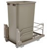 Steel Bottom Mount Double Pull Out Trash, Soft Close, Champagne, 50 qt/12.5 gal