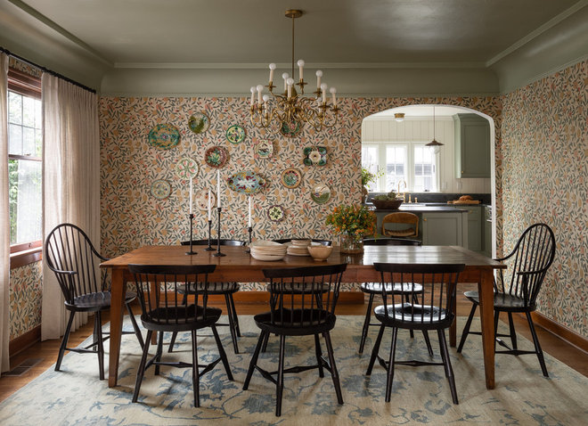 Traditional Dining Room by Heidi Caillier Design