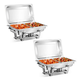 VEVOR 9 qt. Roll Top Chafing Dish Buffet Set Stainless Steel