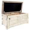 Montana Woodworks Small Transitional Pine Wood Blanket Chest in Natural