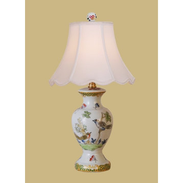Springtime Birds Porcelain Table Lamp