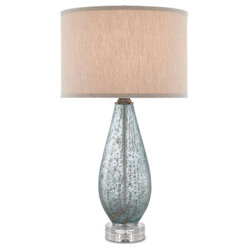 30" Optimist Table Lamp in Pale Blue Speckle