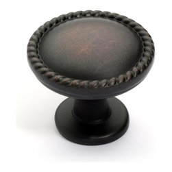 Dynasty Hardware - Beaded Cabinet Knob Aged Oil Rubbed Bronze - Cabinet And Drawer Knobs