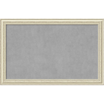 Framed Magnetic Board, Country White Wash Wood, 44x28