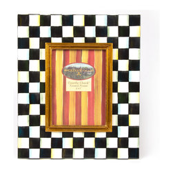 Courtly Check Enamel Frame - 5" x 7" | MacKenzie-Childs - Picture Frames