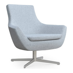 Rebecca & 4 Star Base- Silver Camira Wool - Armchairs And Accent Chairs