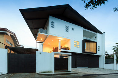 Inspiration for a large contemporary exterior home remodel in Other