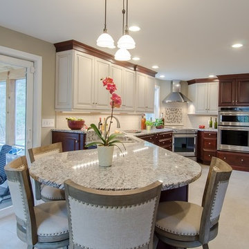 Two Toned Kitchen Remodel in Litchfield NH