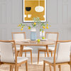Scandi 54" 4-Seater Round Dining Table, Natural Light Brown