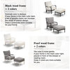 TATEUS Modern Lounge Accent Reading Chair With Footrest, White/gray