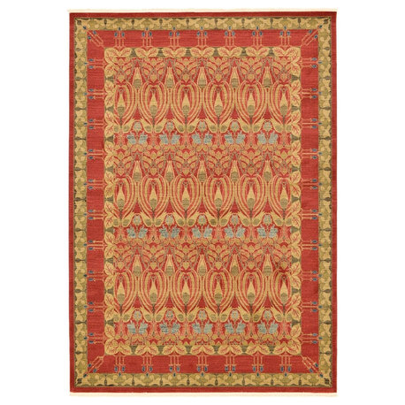 Traditional Stirling 7'x10' Rectangle Brick Area Rug