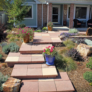Staggered Brick Steps Entry