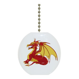 Red Dragon Monster Ceiling Fan Pull Contemporary Ceiling Fan