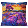 Colorful Lavender Fields Photography Throw Pillow, 16"x16"