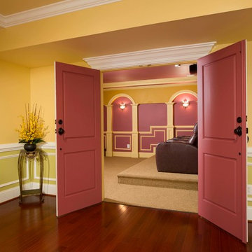 Movie Theatre Highlights Full Basement Remodel