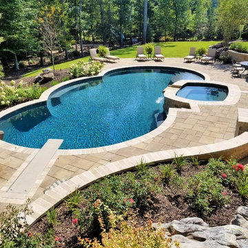 Grand Custom Pool with Water Slide