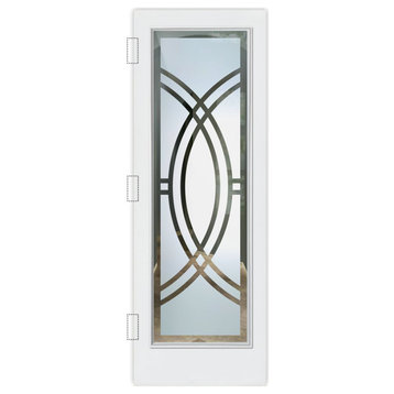 Front Door - Demi Circle - Fiberglass Smooth - 36" x 80" - Book/Slab Door