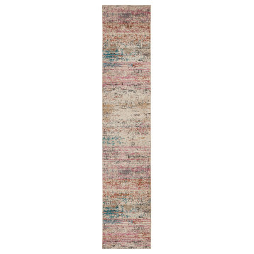 Vibe by Jaipur Living Starla Abstract Multicolor/Cream Area Rug, 2'6"x12'