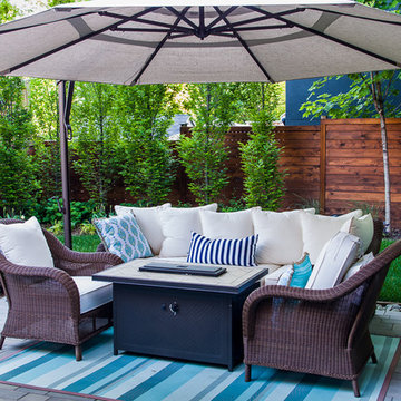 Stone Patio, Seating Ensemble, and Fire Table