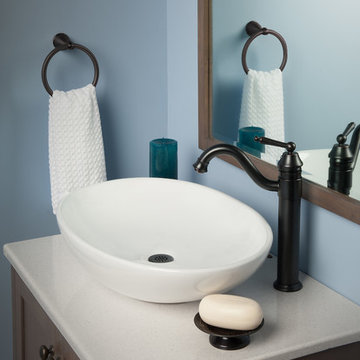 Novatto BIANCO UOVO Vessel Sink with Novatto CENTURY faucet