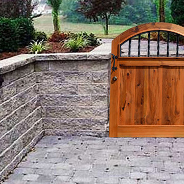 Iron Bar and Wood Entry Gate