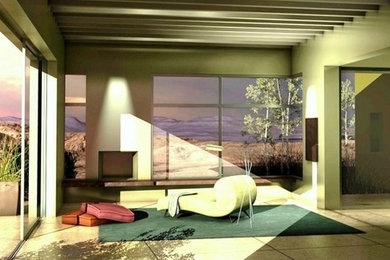 Inspiration for a modern family room remodel in Albuquerque