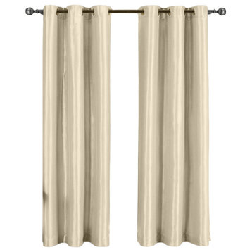 Single Soho Grommet Thermal insulated Blackout Panel, Beige, 42"x63"