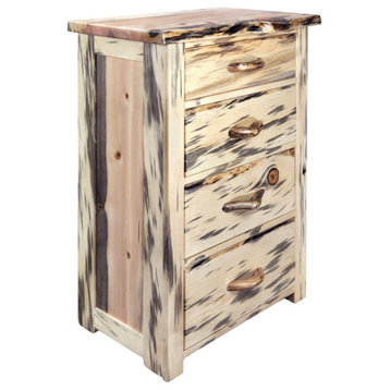 Big Sky Collection Live Edge 4 Drawer Chest of Drawers, Natural