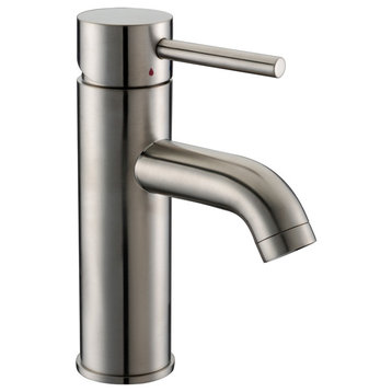 Dawn Single-Lever Faucet, Brushed Nickel, Pull-Up Drain With Lift Rod