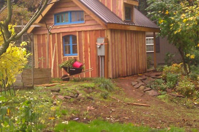 Inspiration for a modern shed remodel in Portland