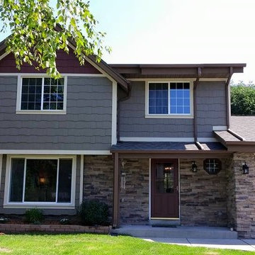 Asphalt Roof - Cool Grey & LP Smartside LAP & Shake Siding