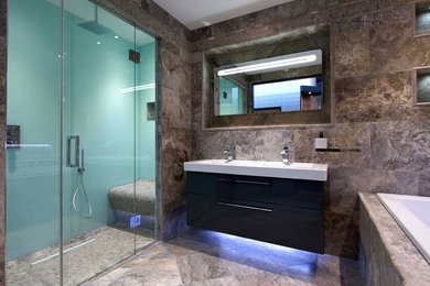 Design ideas for a contemporary bathroom in Other.