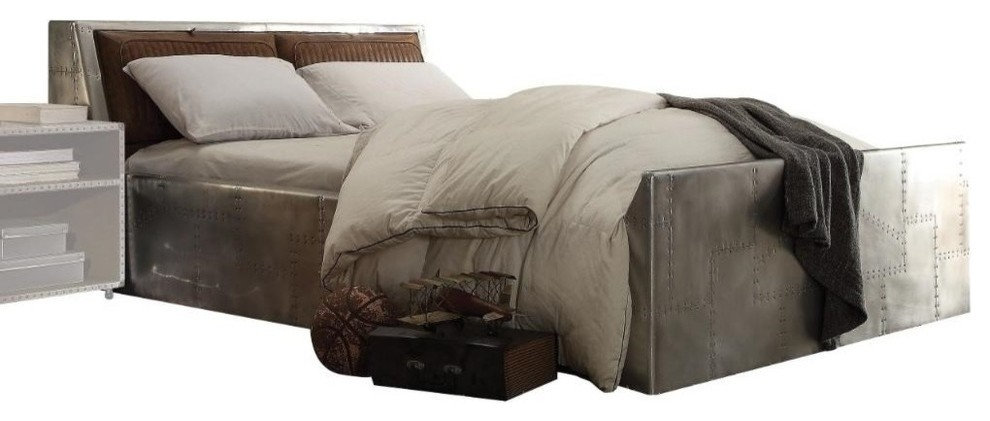 Acme Brancaster Queen Bed With Storage, Vintage Brown 26220Q