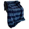 Plutus Blue Fluffy Fields Faux Fur Throw Blanket, 114"L x 120"W King