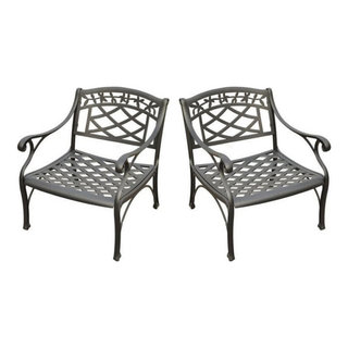 Crosley Furniture Sedona Aluminum Patio Club Chair in Charcoal